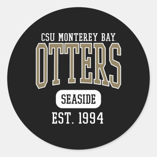 Sticker Rond Cal State Monterey Bay Csumb Otters Date Est (Devant)