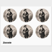 Sticker Rond Calamity Jane 1895 (Feuille)
