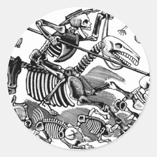 Sticker Rond "Calavera de Don Quichotte" vers le début des anné (Devant)