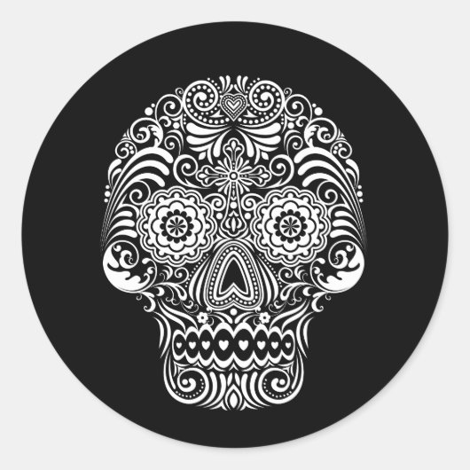 Sticker Rond Calavera de los Muertos 7 (Devant)
