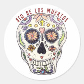 Sticker Rond Calavera Dia De Los Muertos (Devant)