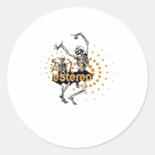 Sticker Rond Calavera Estereo