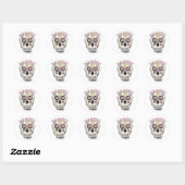 Sticker Rond Calavera Jour Des Morts (Feuille)