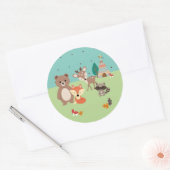 Sticker Rond Calcomanía Animalitos del bosque (Enveloppe)