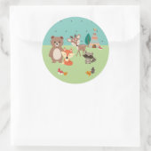 Sticker Rond Calcomanía Animalitos del bosque (Sac)