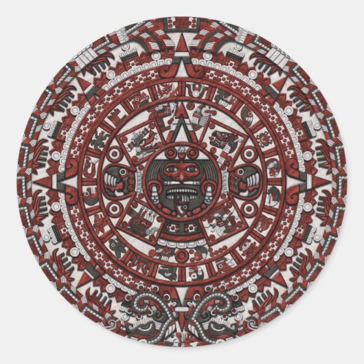 Sticker Rond Calendrier Aztec (Devant)
