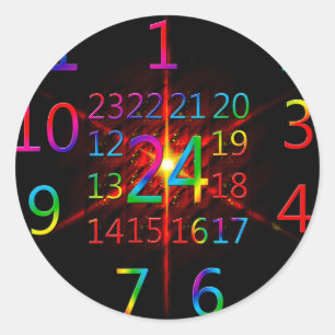 Sticker Rond Calendrier d'arrivée