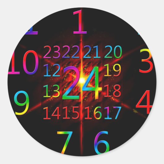 Sticker Rond Calendrier de l'arrivée (Devant)