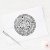 Sticker Rond Calendrier du disque solaire Aztec (Enveloppe)