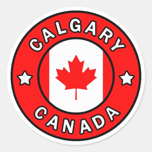 Sticker Rond Calgary Canada (Devant)