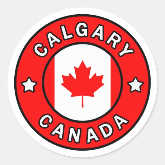 Sticker Rond Calgary Canada (Devant)