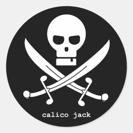 Sticker Rond calico jack (Devant)