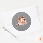 Sticker Rond Calico Kitten Concessionnaire local (Enveloppe)