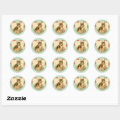 Sticker Rond Calico Kitten dans le coeur (Feuille)
