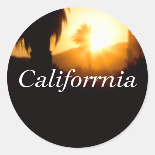 Sticker Rond California Dreamin’ (Devant)