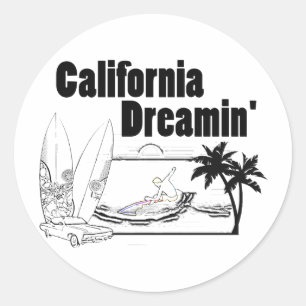 Sticker Rond California Dreamin'