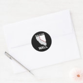 Sticker Rond California Nevada Build The Wall Ca Nv  (Enveloppe)