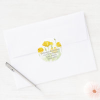 California Poppy Flowers Adresse de retour