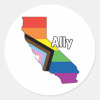 California Pride - Ally Progress Flag
