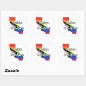 Sticker Rond California Pride - Croyez en le drapeau du progrès (Feuille)