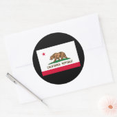 Sticker Rond California State Flag Design (Enveloppe)