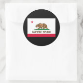 Sticker Rond California State Flag Design (Sac)