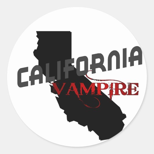 Sticker Rond California Vampire (Devant)
