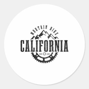 Sticker Rond California Vélo Tout Terrain Vtt Descente Souvenir