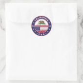 Sticker Rond Californie (Sac)