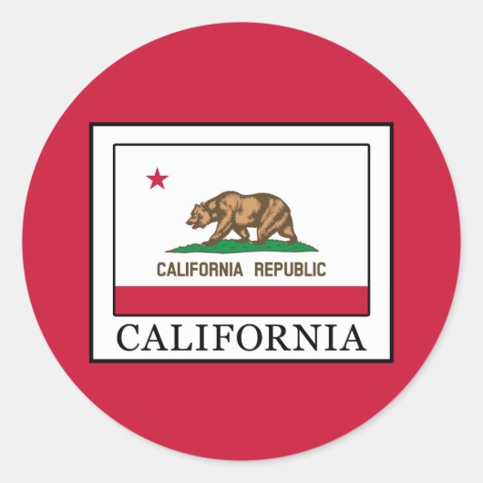 Sticker Rond Californie (Devant)