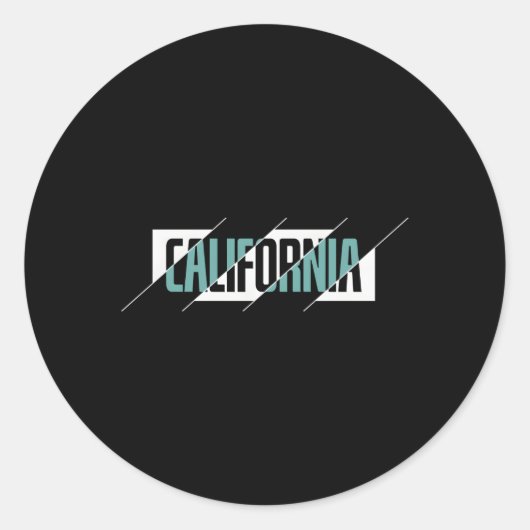 Sticker Rond Californie (Devant)