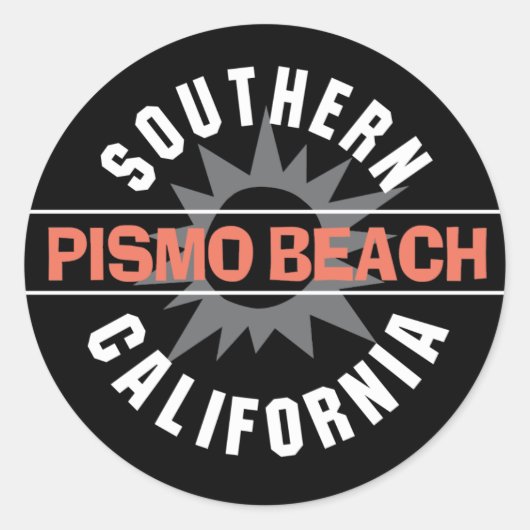 Sticker Rond Californie du Sud - Plage de Pismo (Devant)
