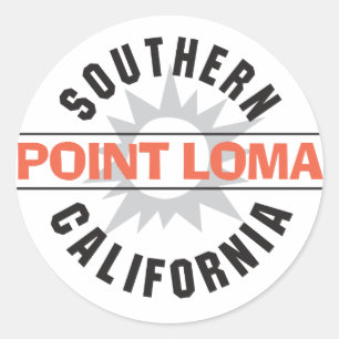 Sticker Rond Californie du Sud - Point Loma