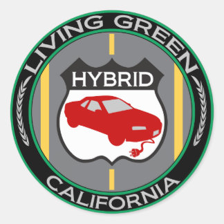 Sticker Rond Californie hybride