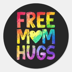 Sticker Rond Câlins Gratuits De Maman Fierté Lgbt Lgbtq Lesbien
