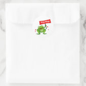 Sticker Rond câlins gratuits grenouille mignonne (Sac)