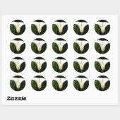 Sticker Rond Calla Lily (Feuille)