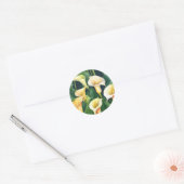 Sticker Rond Calla Lily Elegant (Enveloppe)