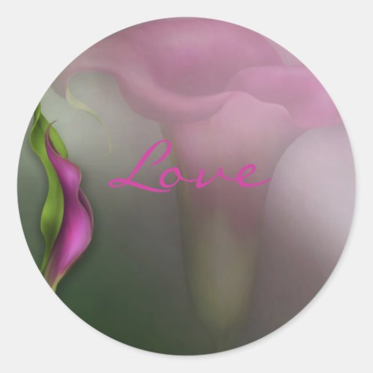 Sticker Rond Calla Lily Love (Devant)