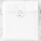 Sticker Rond Calla Lily Merci Mariage verdoyant (Sac)