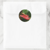 Sticker Rond Calla Rose Lily Élégant Floral (Sac)