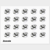 Sticker Rond calligraphie (Feuille)
