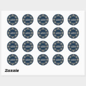 Sticker Rond Calligraphie arabe florale islamique (Feuille)