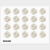 Sticker Rond Calligraphie arabe Ramadan Kareem (Feuille)