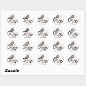 Sticker Rond calligraphie arabe Ramadan Kareem (Feuille)