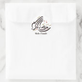 Sticker Rond calligraphie arabe Ramadan Kareem (Sac)