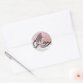 Sticker Rond calligraphie arabe Ramadan Kareem (Enveloppe)