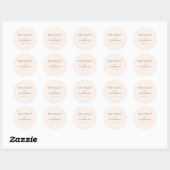 Sticker Rond Calligraphie beige élégante (Feuille)