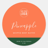 Sticker Rond Calligraphie Couleurs modifiables Contraste Étique (Devant)