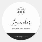 Sticker Rond Calligraphie Couleurs modifiables Contraste Étique (Devant)